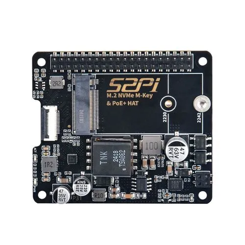 HAT PoE+ 52Pi con M.2 NVMe M-Key para Raspberry Pi 5