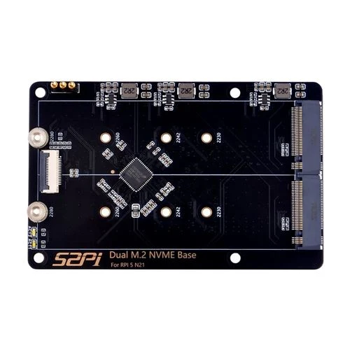 Base NVMe 52Pi N21 Dual M.2 2280 para Raspberry Pi 5