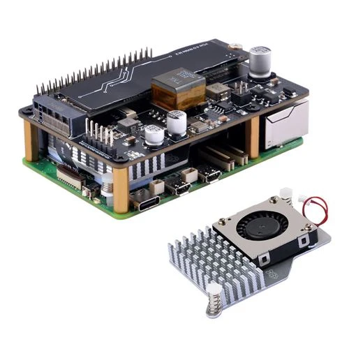 HAT PoE 52Pi P33 M.2 NVMe M-Key para Raspberry Pi 5 con Active Cooler