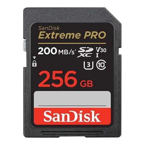 Tarjeta de Memoria Sandisk 256GB Extreme PRO SDXC Class 10 USH-I V30 Flash Memory Card