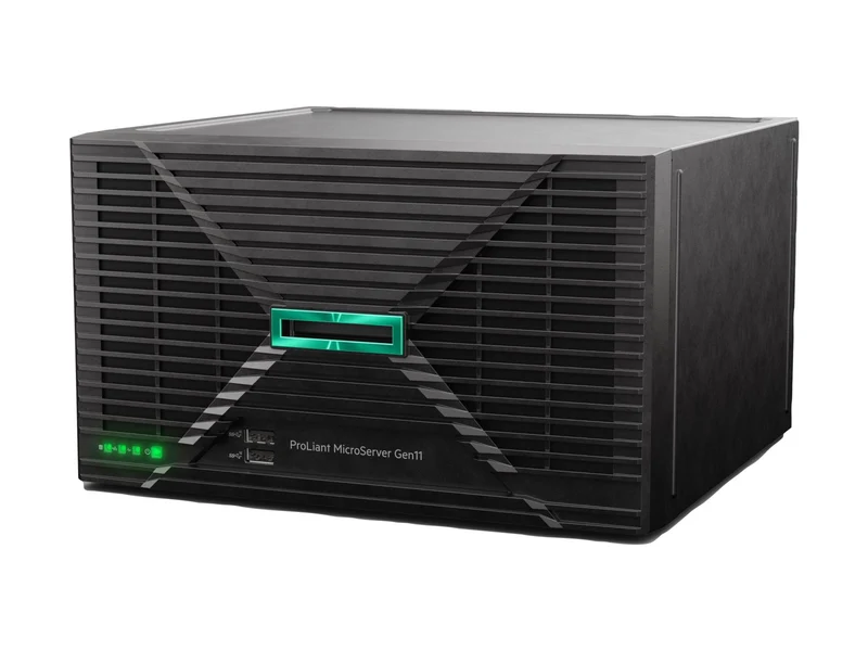 Servidor HPE ProLiant MicroServer Gen11, Intel Xeon 6315P 4 Núcleos, 16GB DDR5, HPE ProLiant MicroSvr Gen11 6315P 2.8GHz 4-Core 1x16GB 4LFF-NHP iLO KIT 1GbE 1x180W PS Micro Server, Torre