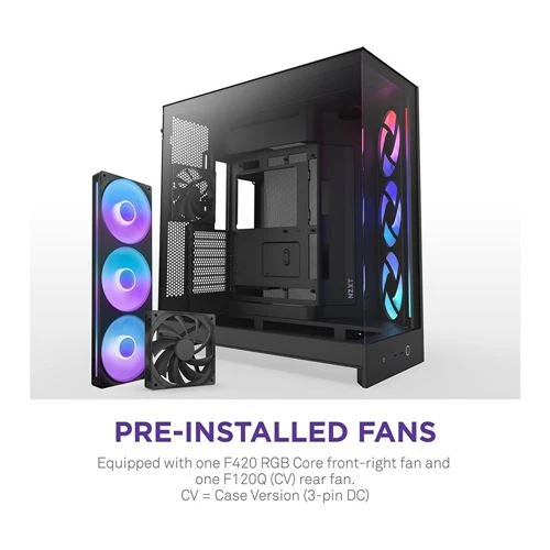 Case NZXT H9 Flow RGB Tempered Glass ATX Mid-Tower