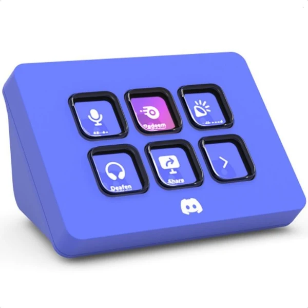 Stream Deck Mini Discord Edition Elgato - 6 Teclas LCD Personalizables - Controlador de Contenido Compatible Mac y PC - 10GAI9931