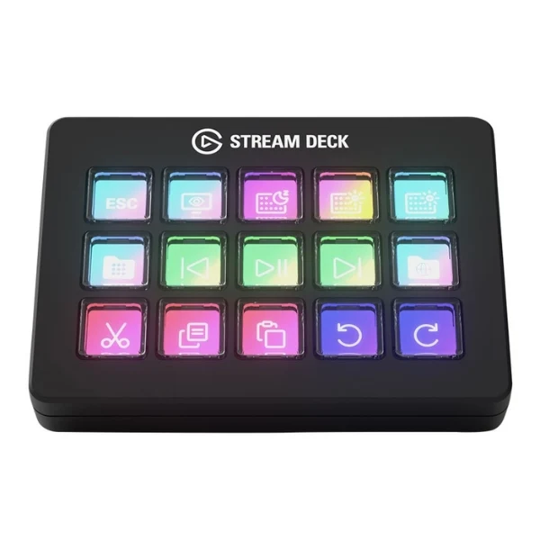 Stream Deck Scissor Keys Mark 2 Elgato - 15 Teclas LCD Personalizables - Controlador de Contenido Compatible Mac y PC - 10GBL9901