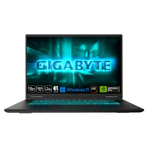 Laptop GIGABYTE GAMING A16 AMD Ryzen 7 260 (2.1GHz) 16GB RAM 1TB SSD 16" NVIDIA GeForce RTX 5070 Win 11 Home - Black Steel