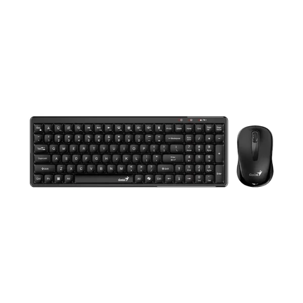 Combo Teclado y Mouse Inalámbrico Genius Luxemate Q8100 1200DPI 3 Botones Multimedia, Español - 31340019401 - Negro