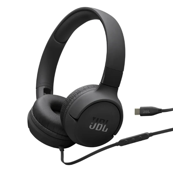 Audífono JBL Tune 520C USB-C Multiplataforma con Micrófono y Sonido Hi-Res - JBLT520CBLKAM - Negro