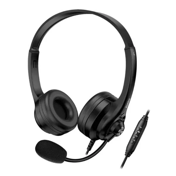 Audifono Microfono Genius HS-235U Control Integrado USB-A USB-C Color Negro 31710036400