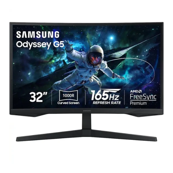 Monitor Gamer Curvo Samsung Odyssey G5C 32" QHD 2560x1440 165Hz VA HDMI-DP HDR10 - LS32CG552ENXZA - Negro