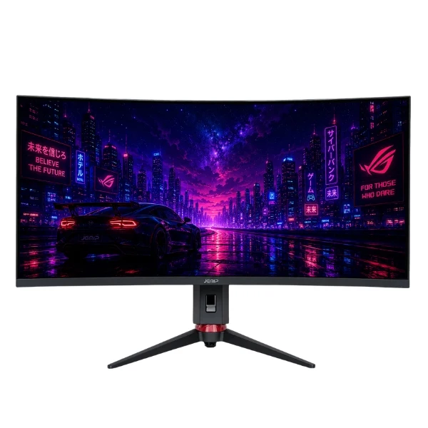 Monitor Gamer Curvo Jemip Supreme Addict 34" UltraWide QHD 3440x1440 180Hz VA 1000R HDMI-DP - JPGSAC253418B-925 - Negro