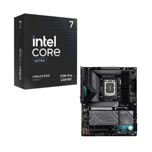 Kit para PC: Procesador Intel Core Ultra 7 270K Plus 24 Núcleos 3.7GHz 36MB Cache + Tarjeta Madre GIGABYTE Z890 Eagle WiFi7 Plus Socket LGA1851 DDR5 ATX