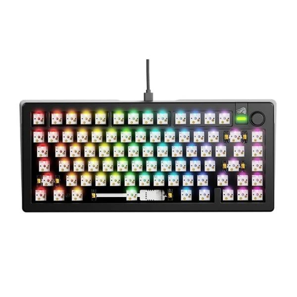 Teclado Mecánico Gaming Glorious GMMK 3 75% Barebones Negro Aluminio Hot-Swap
