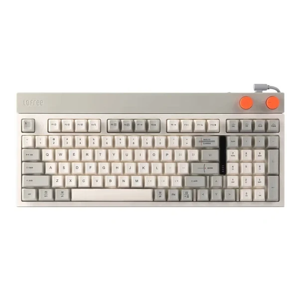 Teclado mecánico inalámbrico y cableado LOFEE OE918 BLOCK 98 teclas con Bluetooth y switches lineales - LOFEE OE918 - Beige