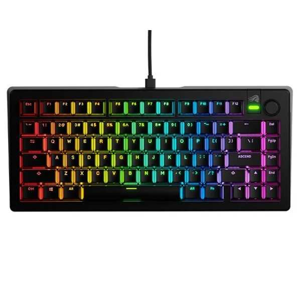Teclado Gaming Mecánico Glorious GMMK 3 75% Negro Fox Linear Hot-Swap