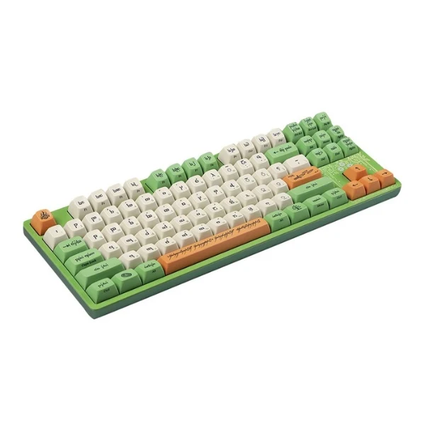 Teclado mecánico gaming Drop ENTR The Lord of the Rings Elven TKL con switches Gateron Holy Panda X - MDX-37875-1 - Verde