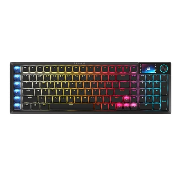 Teclado gaming inalámbrico Corsair VANGUARD AIR 99 RGB con switches OPX Optical y Stream Deck integrado - CH-91HA01B-NA - Negro