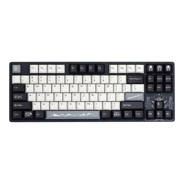 Teclado mecánico gaming Drop ENTR The Lord of the Rings Gondor TKL RGB con switches Gateron Yellow - MDX-37875-7 - Negro