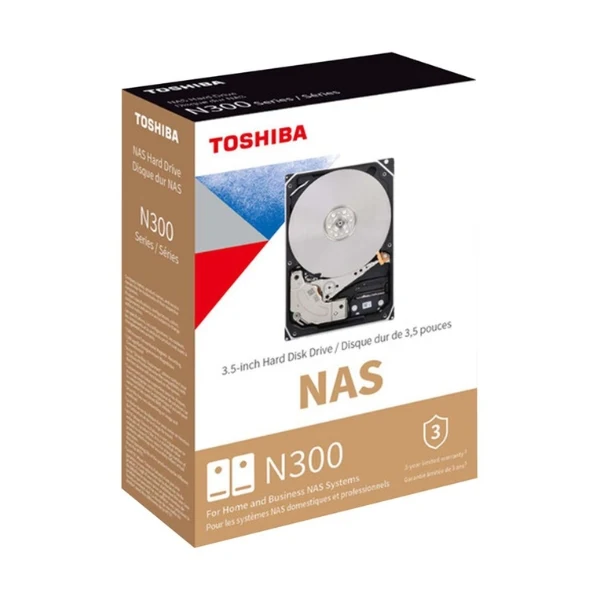 Disco Duro HDD Toshiba N300 16TB 7200 RPM SATA III 6Gb/s 1 GB caché Internal CMR NAS 3,5"