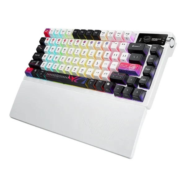 Teclado Mecanico Gaming Inalambrico ASUS ROG Azoth X 75%, Blanco