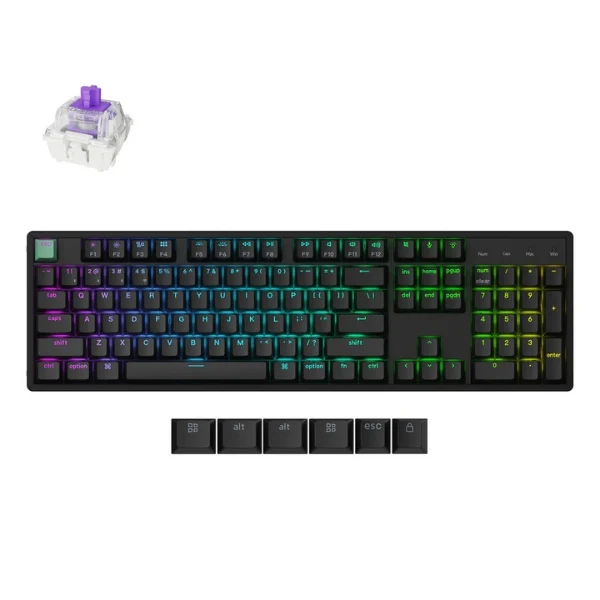 Teclado Magnetico Hall Effect Keychron K10 HE Inalambrico 100%, Negro