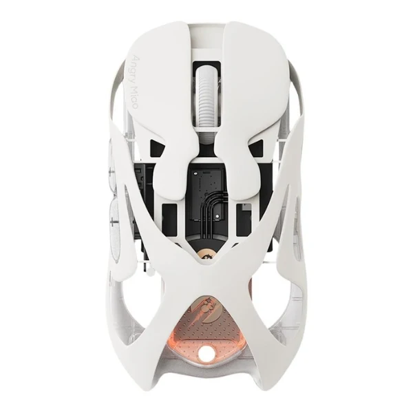 Mouse gaming inalámbrico Angry Miao Infinity Cloud White con sensor PAW3950 y polling 8000Hz - AM30 WH - Blanco