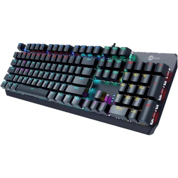Teclado Mecánico Lenovo Lecoo GK301 USB - RGB - Panel Metálico - Negro