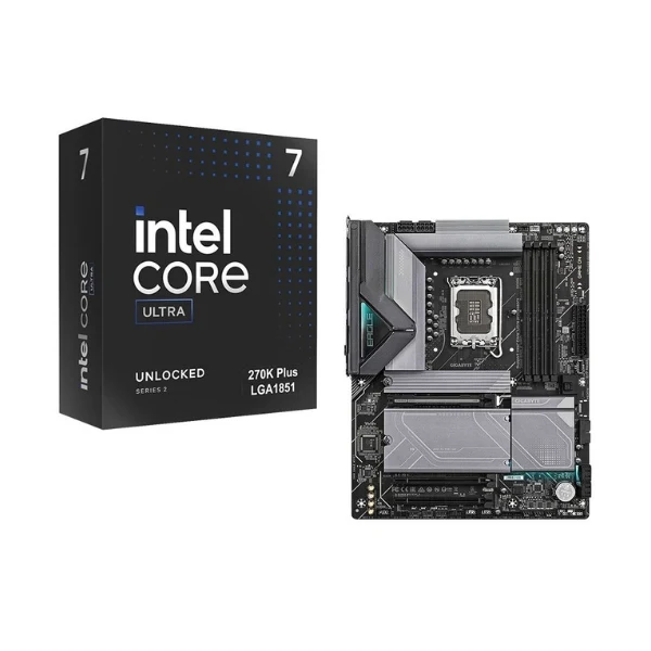 Kit para PC: Procesador Intel Core Ultra 7 270K Plus 24 Núcleos 3.7GHz 36MB Cache + Tarjeta Madre GIGABYTE Z890 Eagle WiFi7 Socket LGA1851 DDR5 ATX