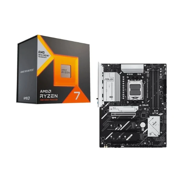 Kit para PC: Procesador AMD Ryzen 7 7800X3D 8 Núcleos 4.2GHz 96MB Cache + Tarjeta Madre ASUS B650E MAX Gaming WiFi Socket AM5 DDR5 ATX
