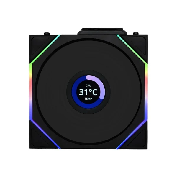 Fan Cooler Lian Li UNI FAN TL120 V2 LCD Wireless Fluid Dynamic Bearing 120mm - Negro - RGB