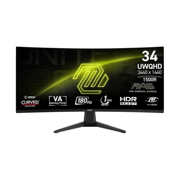 Monitor MSI MAG 346CQ - 34" Curvo 2K UWQHD - (3440 x 1440) VA - 180 Hz