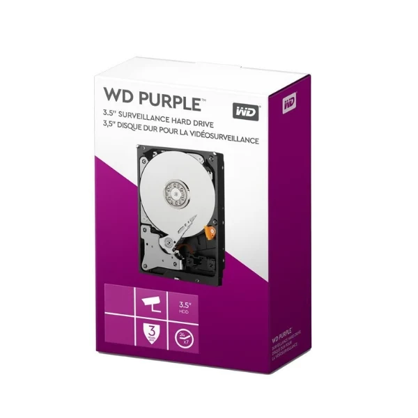 Disco Duro HDD WD Purple Surveillance 6TB 5400 RPM SATA III 6Gb/s 256MB caché Internal CMR 3,5"