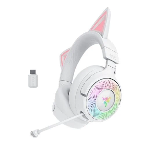 Audífonos Gaming Razer Kraken Kitty V3 Pro Blanco