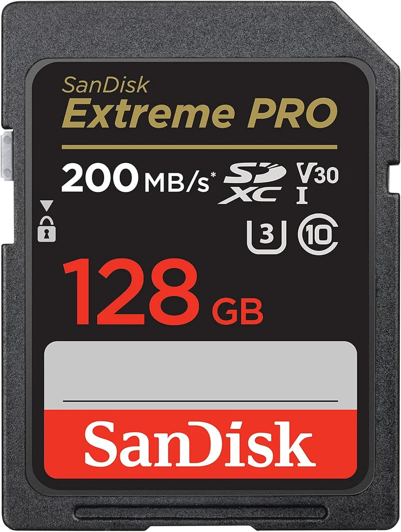 Tarjeta de Memoria SanDisk Extreme PRO 128GB SDXC UHS-I C10 U3 V30 4K UHD