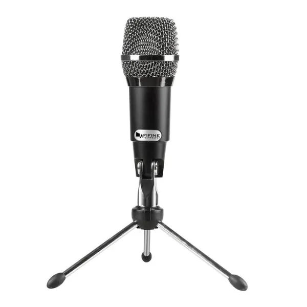 Micrófono FiFine K668 Condensador USB Omnidireccional Plug and Play Con Trípode