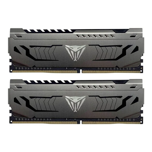 Patriot Viper Steel 16GB (2 x 8GB) DDR4-3733 PC4-29800 CL17 Dual Channel Desktop Memory Kit PVS416G373C7K - Gray