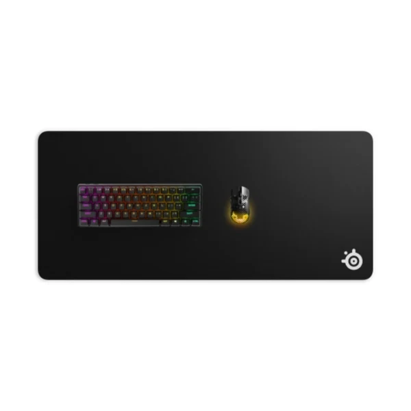 Mousepad gaming SteelSeries QcK Medium de tela con base de goma antideslizante - 63004 - Negro