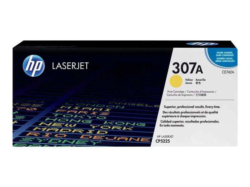 HP CE742A Amarillo Tóner Original - 307A