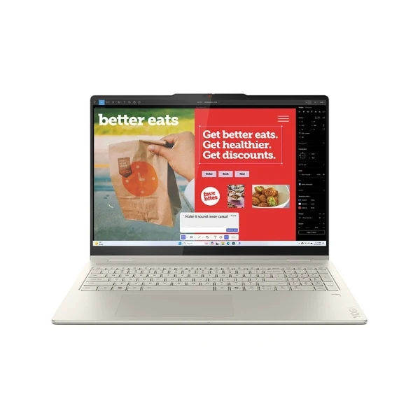 Laptop Lenovo Yoga 7 2 en 1 AMD Ryzen AI 5 340 (2.0GHz) 16GB RAM 512GB SSD 16" AMD Radeon 840M Seashell