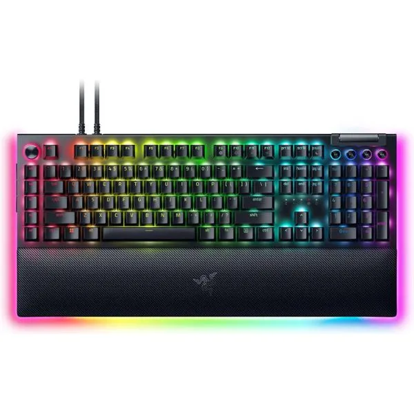 Teclado Gaming Razer BlackWidow V4 Pro Mecánico - Switches Verdes - RGB Chroma - Dial Razer - 8 Macros - Reposamuñecas
