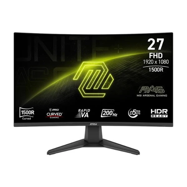 Monitor MSI MAG 276CF E20 - 27" - (1920x1080) FHD - Rapid VA - 200Hz