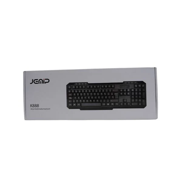 Teclado Jemip K888 Multimedia, Español, USB, Color Negro
