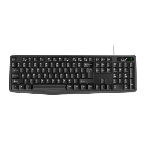 Teclado Genius Smart KB-117 - Clásico - Español - AI Copilot - USB - Resistente Derrames - Negro - 31310016401