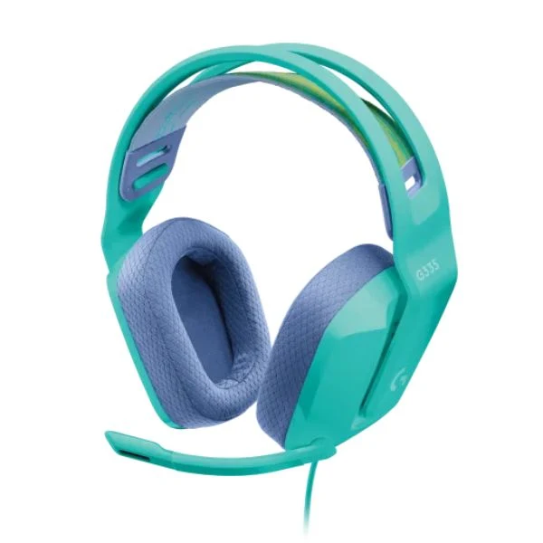 Audífonos Gaming Logitech G335 - 40mm - 3.5mm - Multiplataforma - Diadema Suspensión - Color Menta - 981-001023