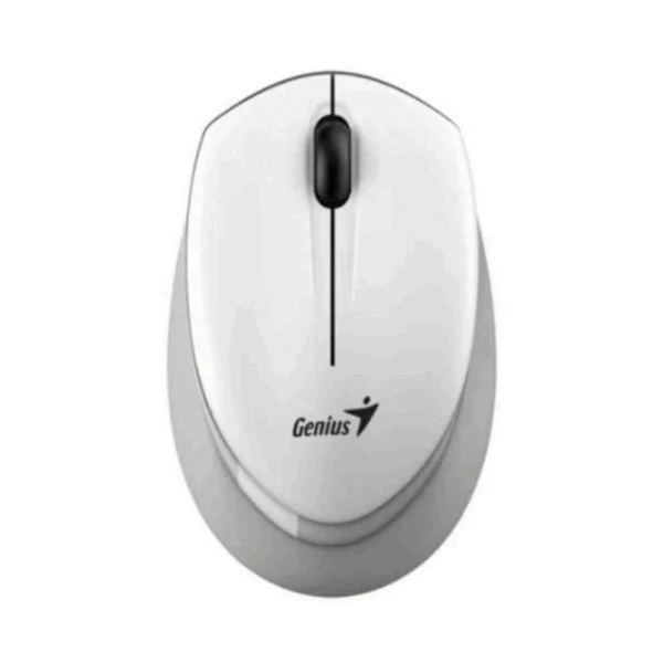 Mouse Genius NX-7009 - 1200 DPI - 3 Botones - Ambidiestro - Inalámbrico - Sensor BlueEye - Blanco y Gris - 31030030402