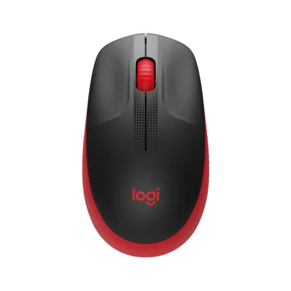 Mouse Logitech M190 Inalámbrico Óptico 1000 DPI - 3 Botones - Ambidiestro - Negro/Rojo - 910-005904