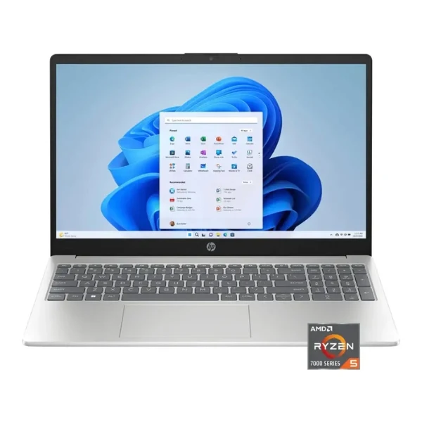 Laptop HP 15.6" Táctil AMD Ryzen 5-7520U Pantalla 15.6" HD Táctil - 8GB LPDDR5 - 512GB SSD - AMD Radeon Graphics - 15-fc0025dx - Natural Silver