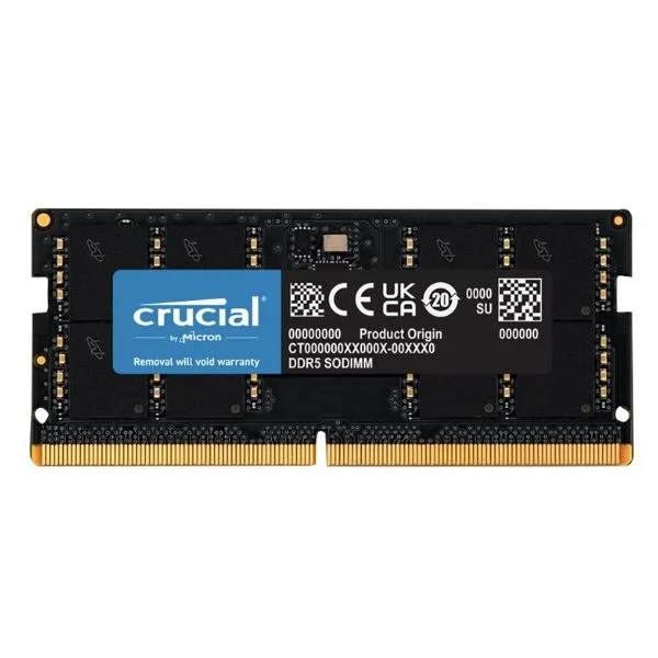Memoria RAM Crucial 16GB DDR5-5600 PC5-44800 CL46 SO-DIMM – Single Channel – Para Laptop
