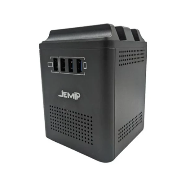 Regulador de Voltaje Jemip JP-AVR89-800 - 800VA - 4 Tomas - 4 USB - Negro