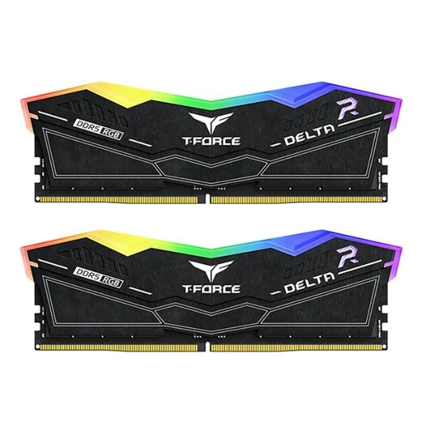 Memoria RAM TeamGroup T-FORCE DELTA RGB 32GB (2x16GB) DDR5 6400MHz PC5-51200 CL32 Dual Channel – Para PC