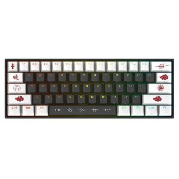 Teclado Naruto Checkpoint KX-400 Akatsuki USB, Mecánico, RGB